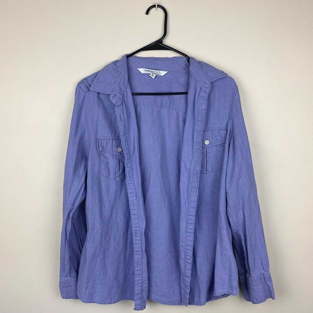 RealComfort Lavener Button Up Shirt - image 3