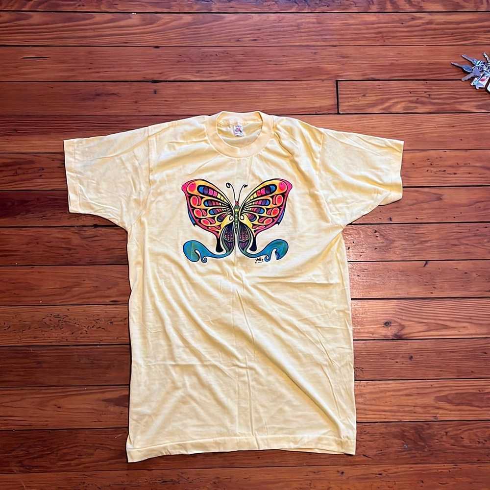 Vintage 70’s Vortex Butterfly Tee - image 1