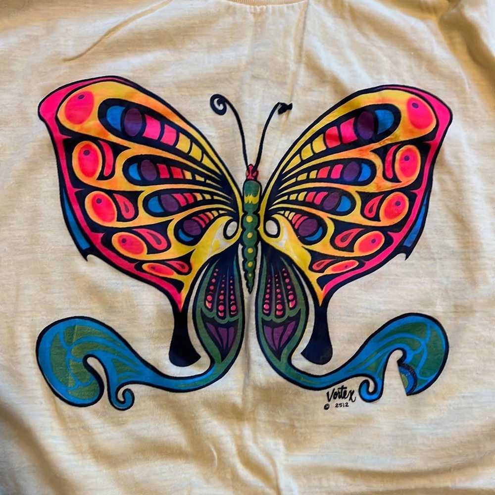 Vintage 70’s Vortex Butterfly Tee - image 2