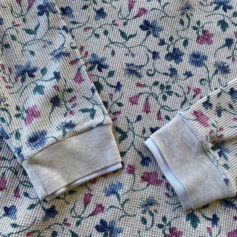 Vintage Cottagecore Double Collard Floral Shirt - image 2