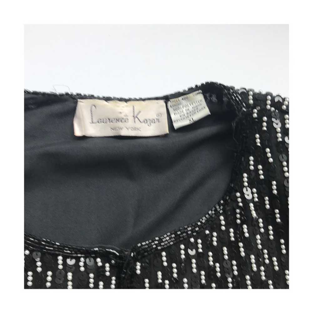 Vintage laurence kazar short sleeve beaded sequin… - image 3