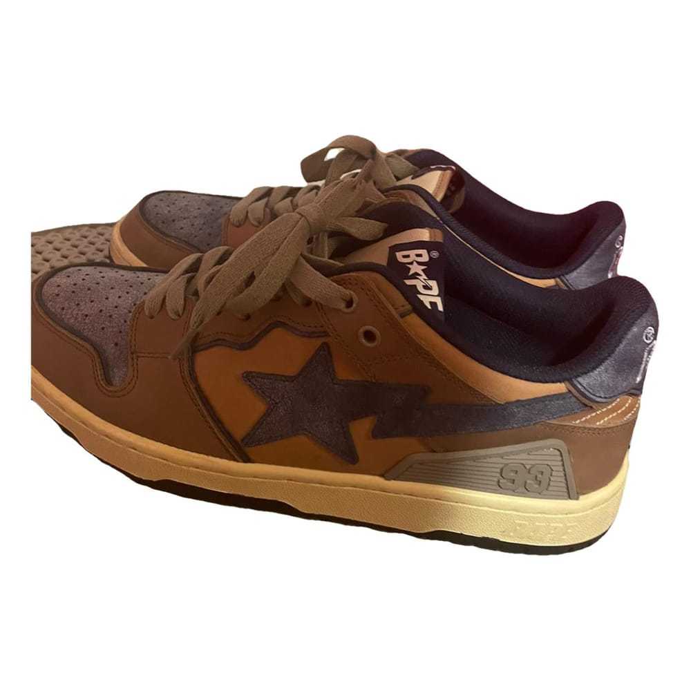 A Bathing Ape Bapesta leather low trainers - image 1