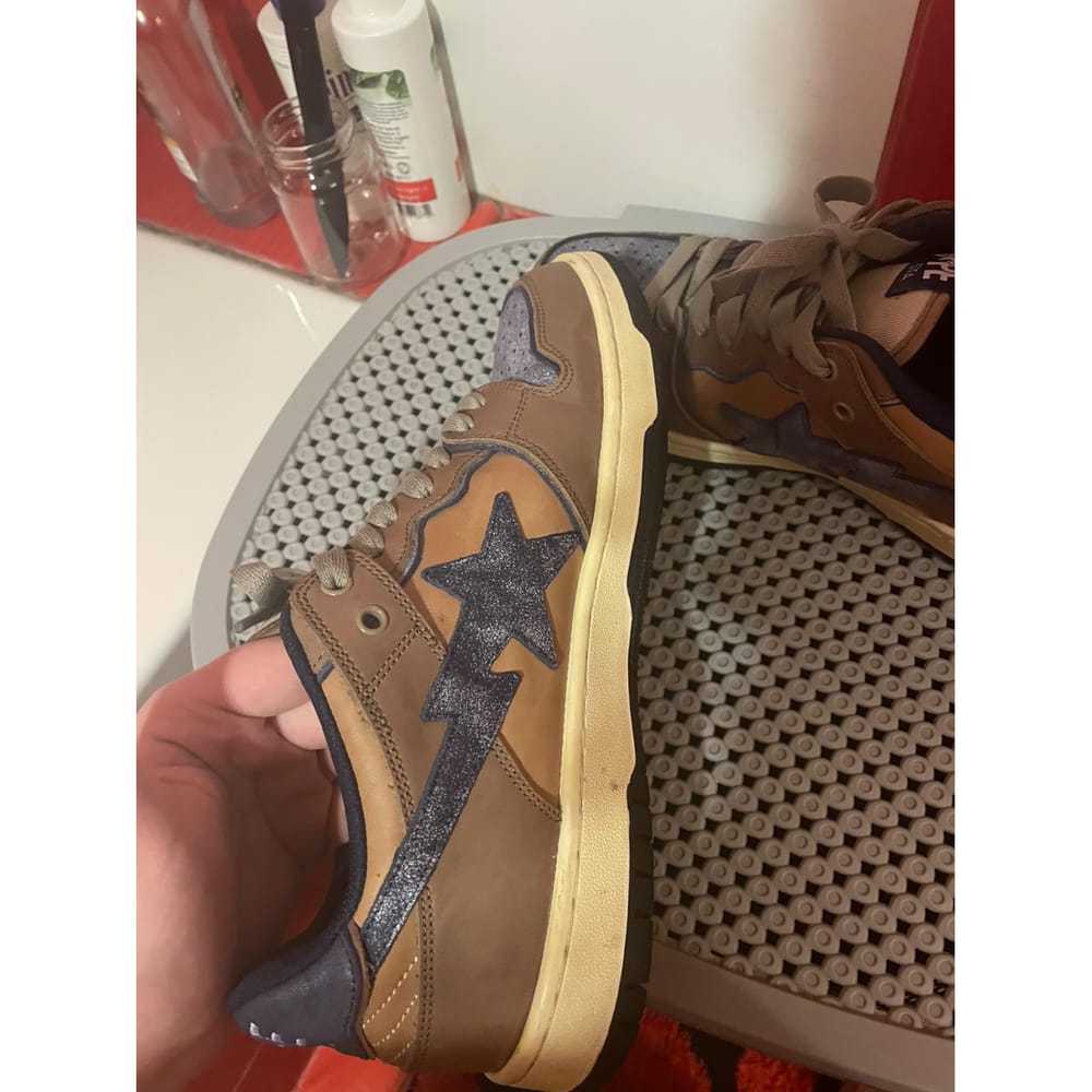 A Bathing Ape Bapesta leather low trainers - image 4