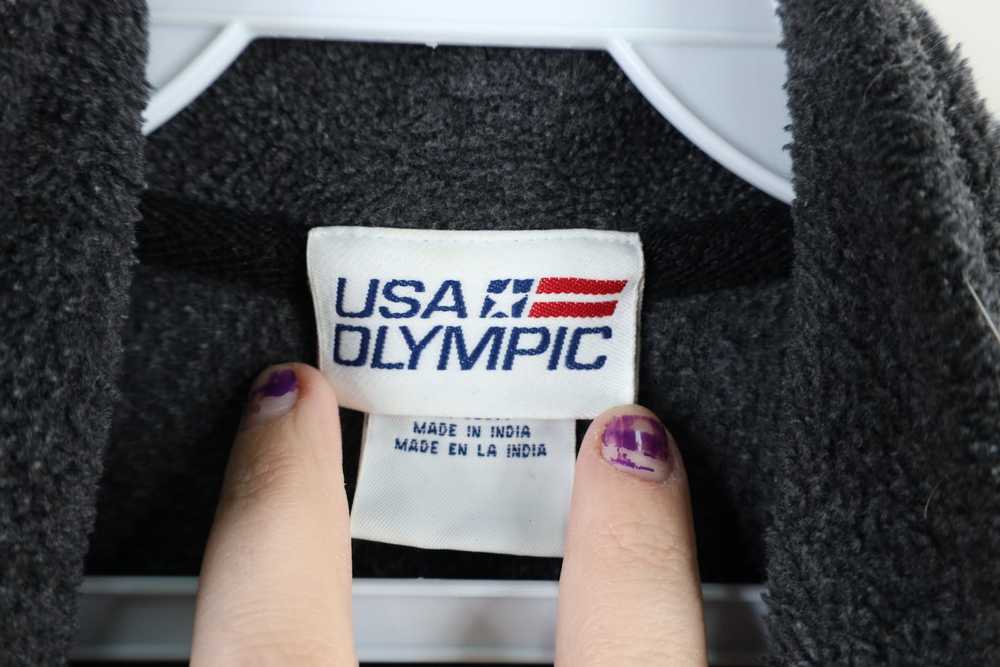 Vintage Vintage 90s USA Olympics Half Zip Fleece … - image 5