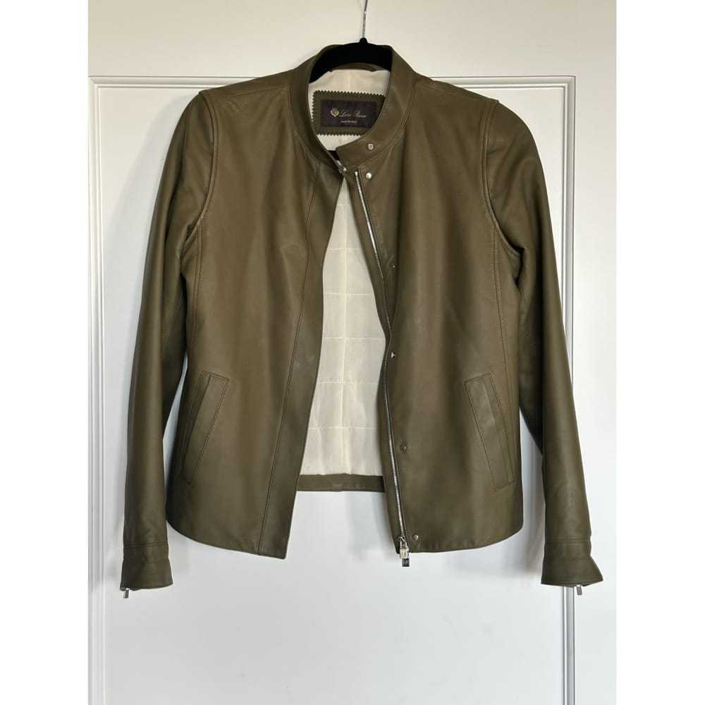 Loro Piana Leather biker jacket - image 3