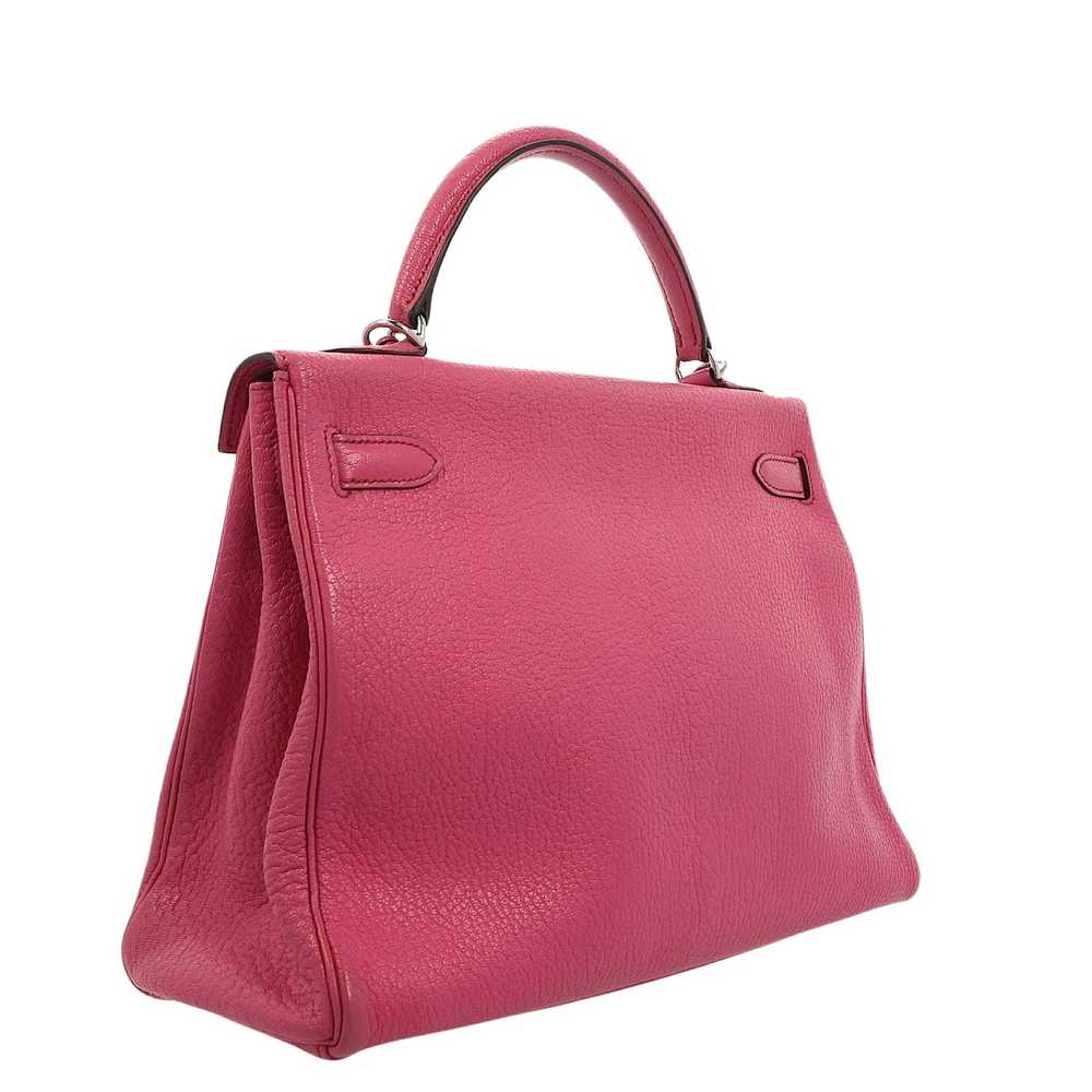 Hermes HERMES Kelly 32 Handbag in Pink Chevre de … - image 11