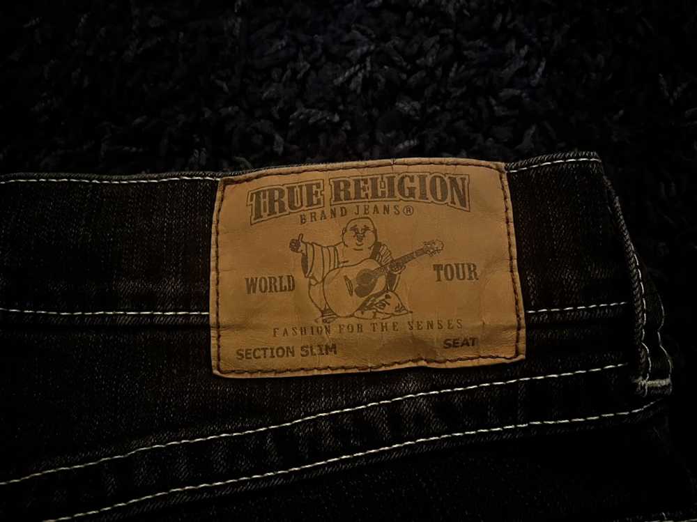 True Religion Black True Religion Jeans (white st… - image 4