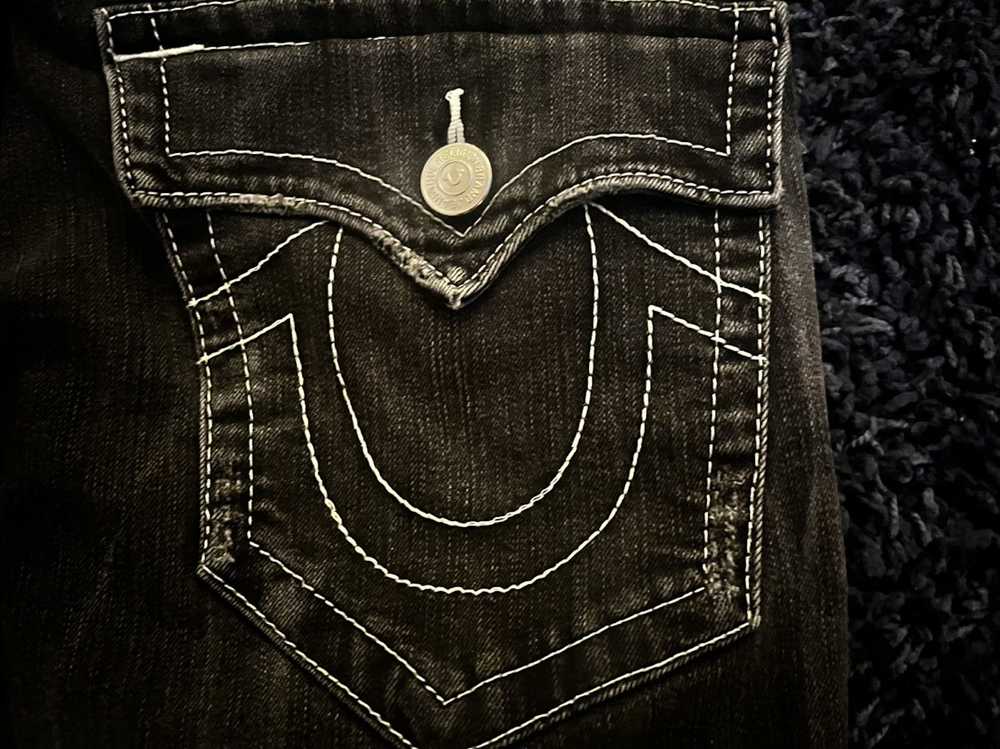True Religion Black True Religion Jeans (white st… - image 5