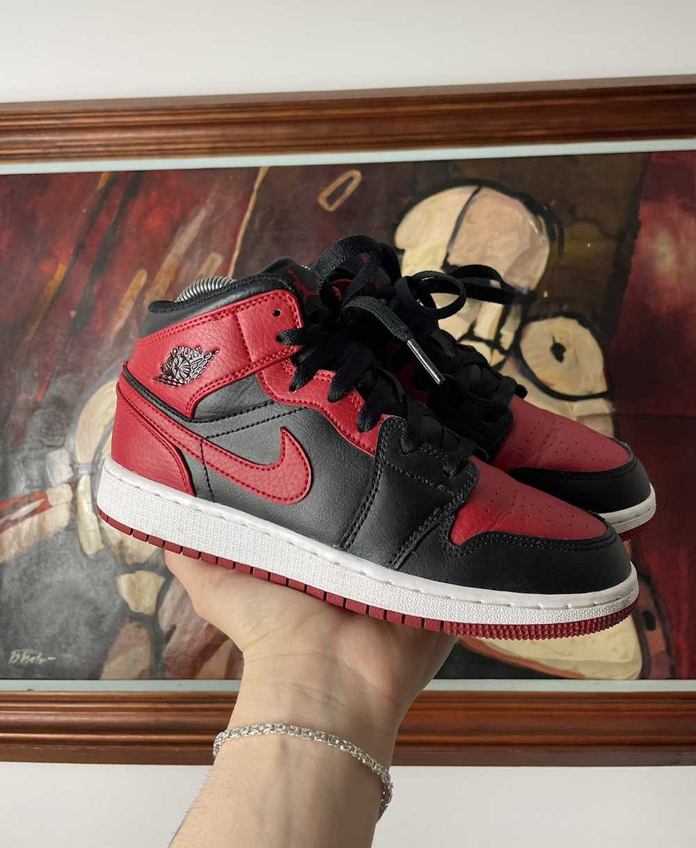 Jordan Brand Air Jordan 1 Mid GS Banned Bred 4.5Y Str… - Gem