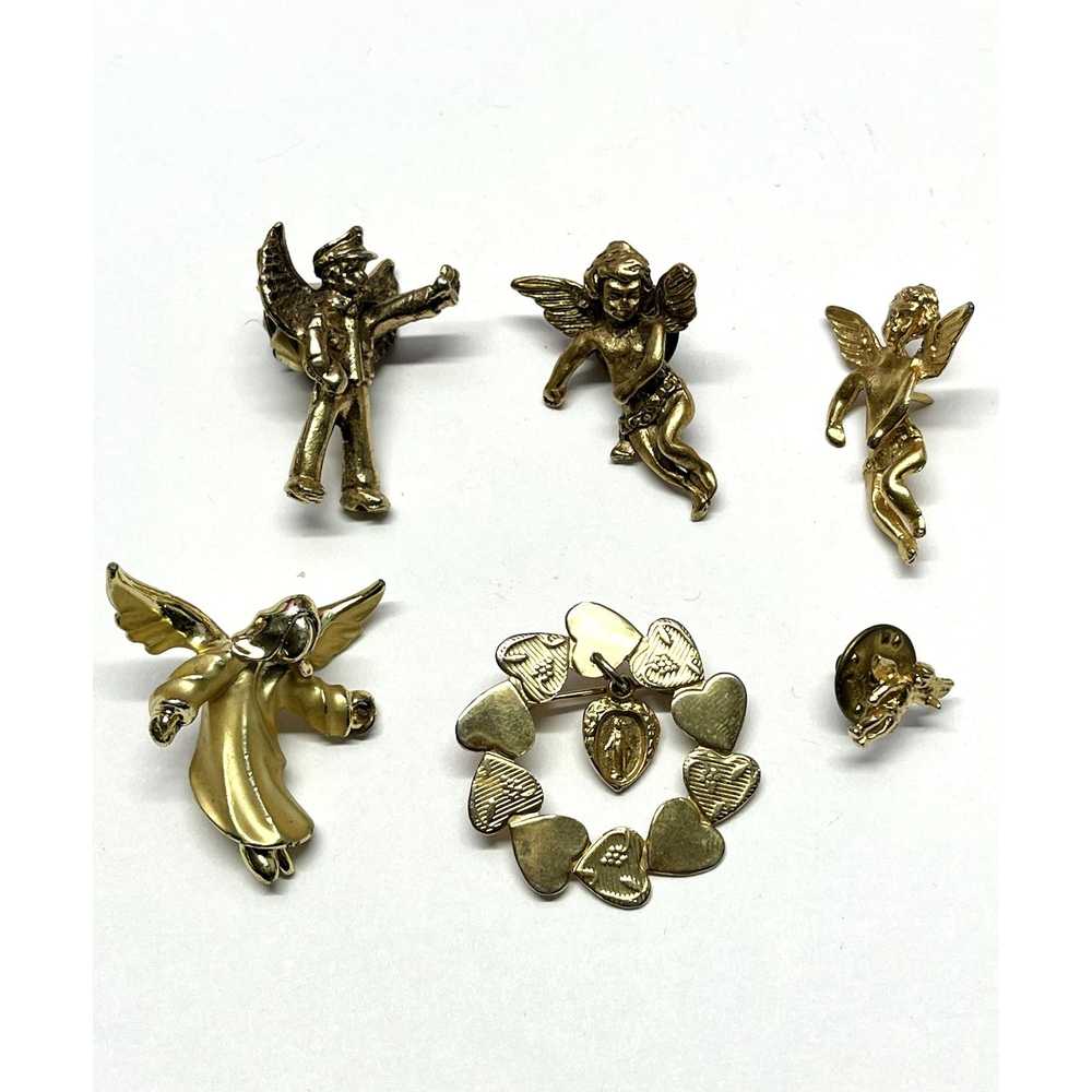 Vintage Vintage Angel Cherub Pin Jewelry Lot - image 1