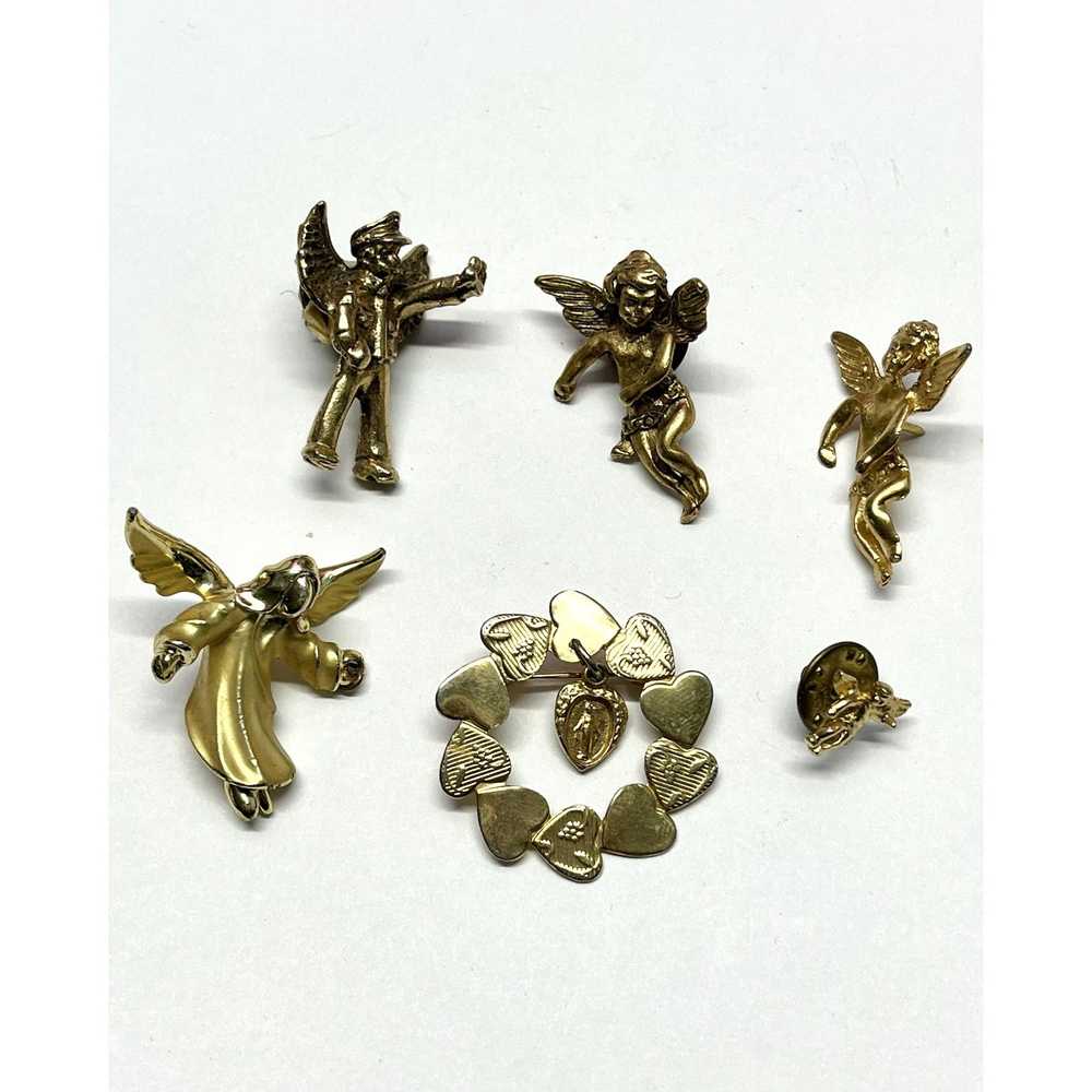 Vintage Vintage Angel Cherub Pin Jewelry Lot - image 2