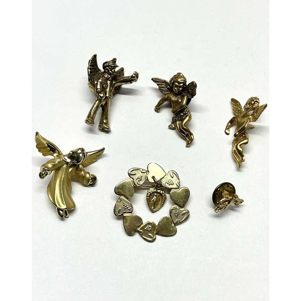 Vintage Vintage Angel Cherub Pin Jewelry Lot - image 3