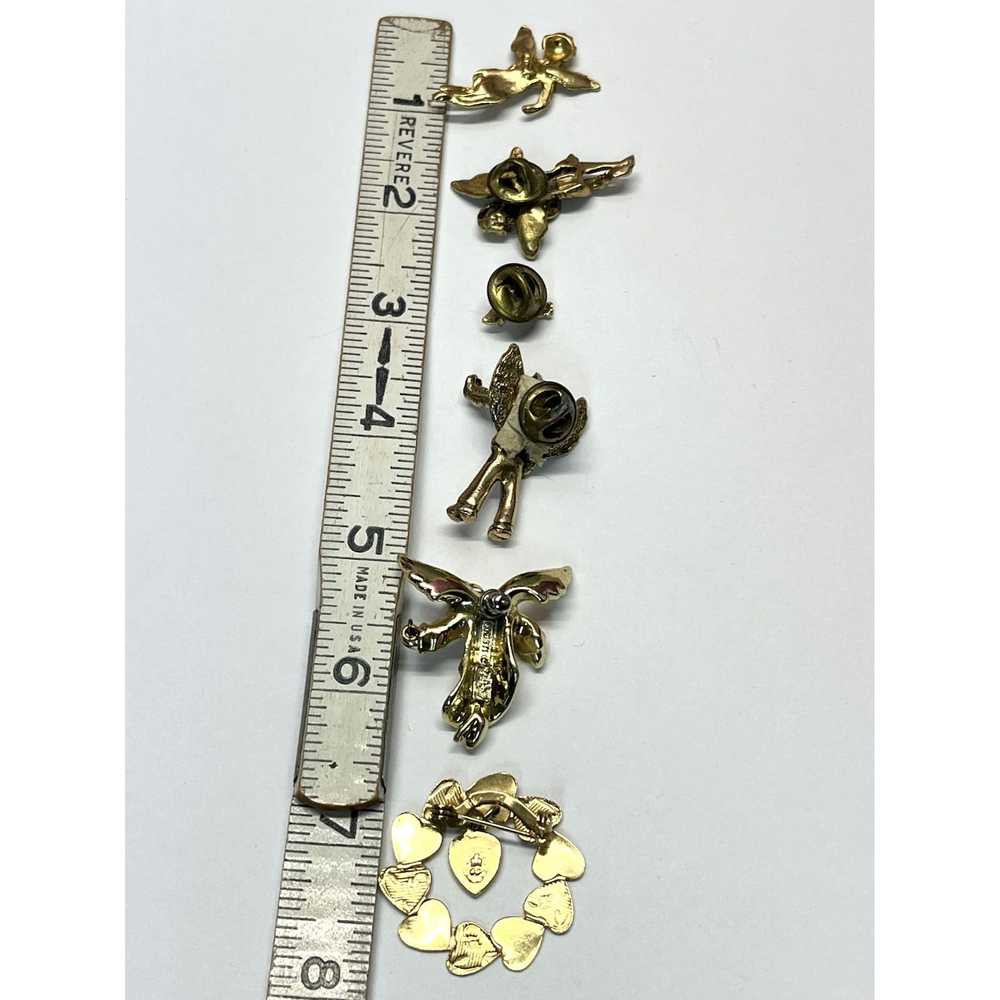 Vintage Vintage Angel Cherub Pin Jewelry Lot - image 4