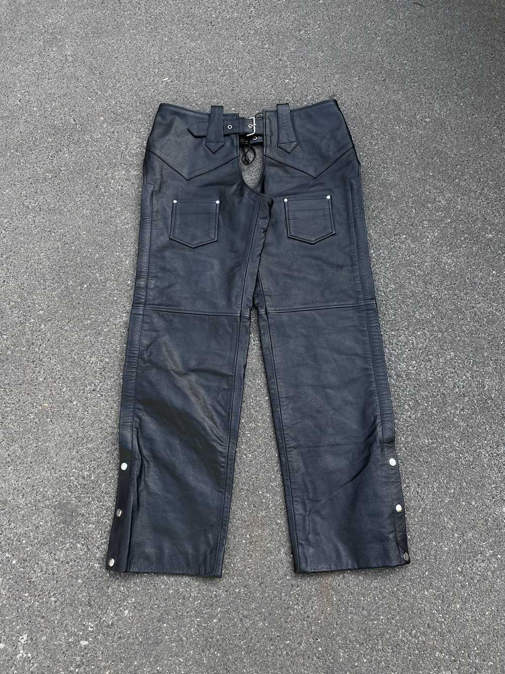 Biker Jeans × Genuine Leather × Vintage Vintage G… - image 2