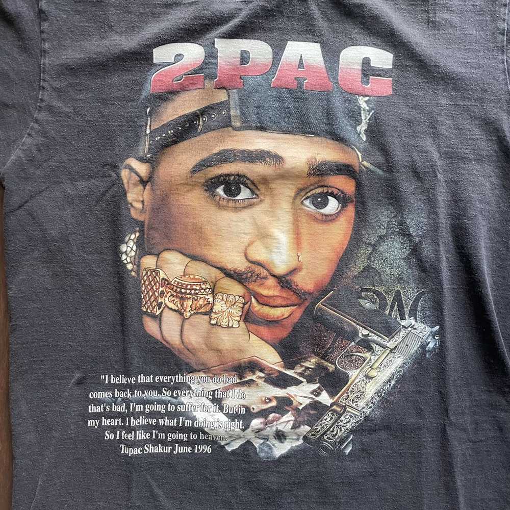 Rock Tees × Streetwear × Vintage VTG Tupac Rap Tee - image 2