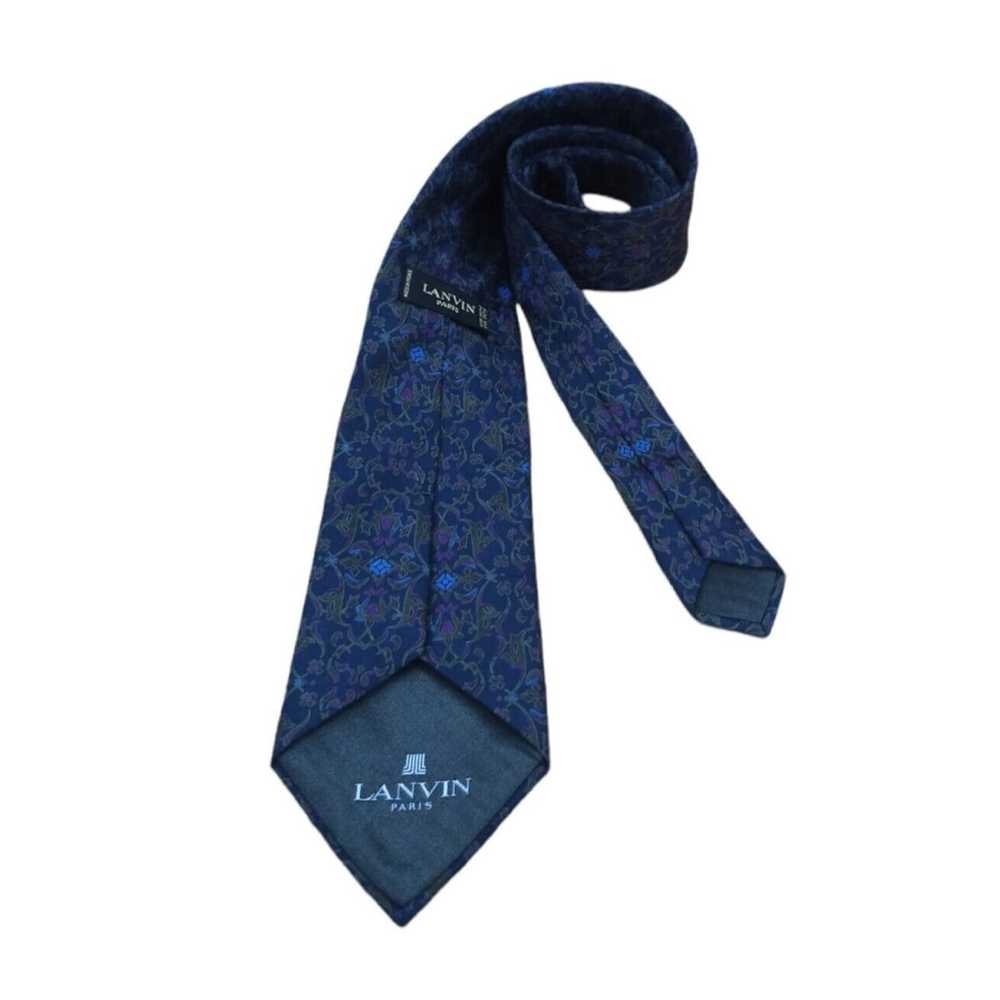 Lanvin LANVIN Geometric Silk Tie FRANCE 58"/ 3.4"… - image 5