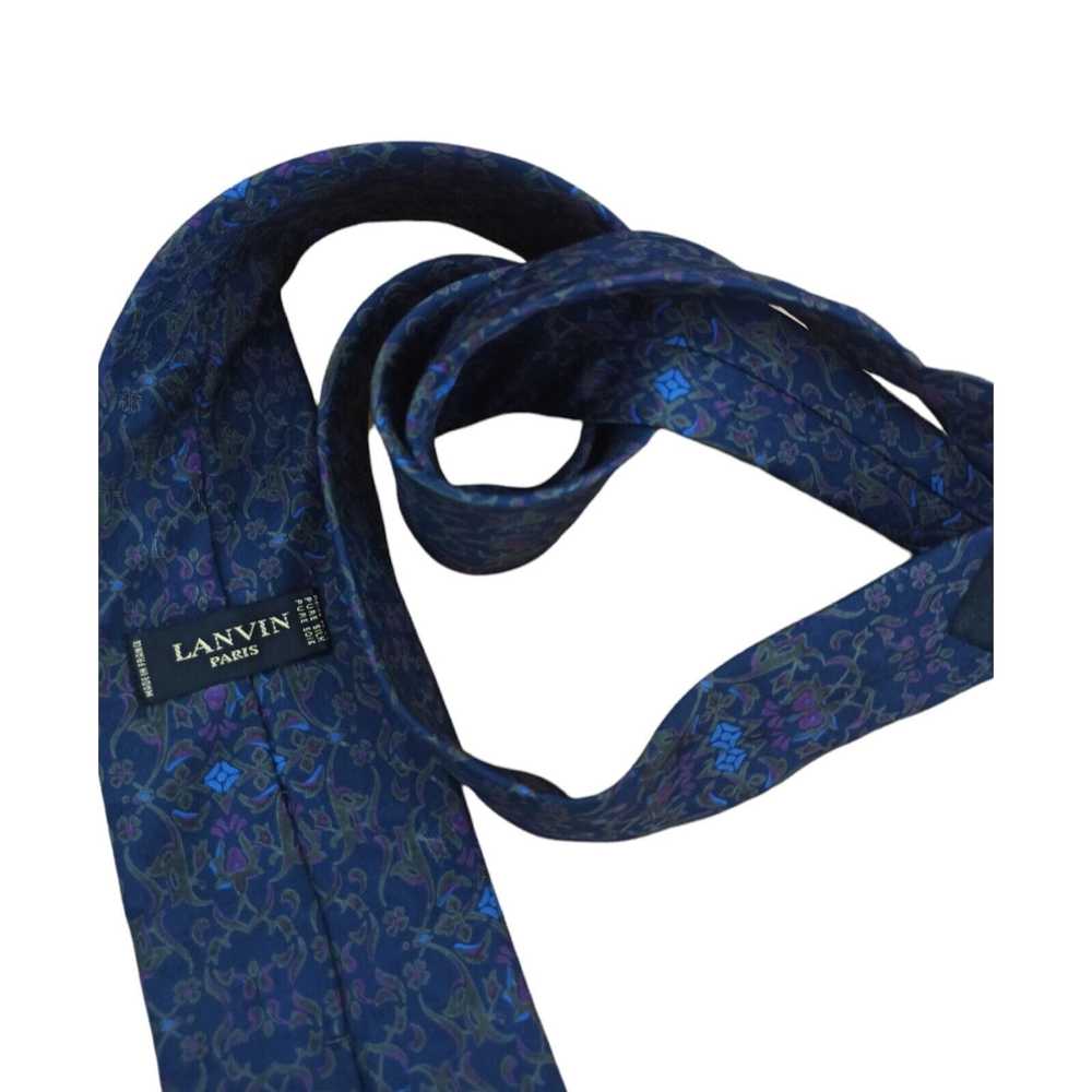 Lanvin LANVIN Geometric Silk Tie FRANCE 58"/ 3.4"… - image 6