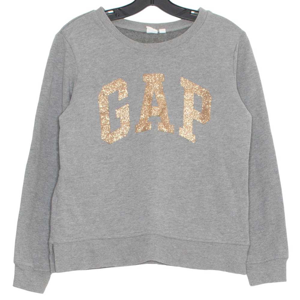 Gap Gap Sweatshirt Fleece Lined Glitter Spell Out… - image 1