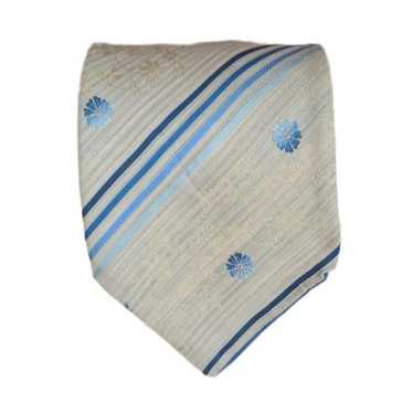 Kenzo KENZO HOMME Striped Floral Silk Tie ITALY 5… - image 1