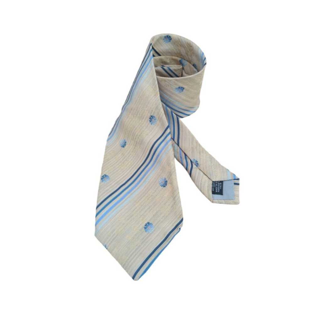Kenzo KENZO HOMME Striped Floral Silk Tie ITALY 5… - image 2