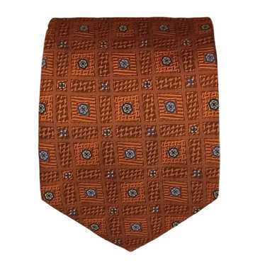 Designer ROCCOBAROCCO Geometric Silk Tie ITALY 58"