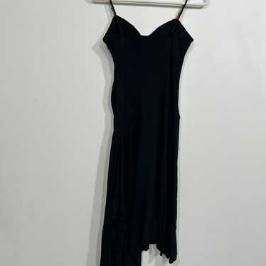 Express black silky dress size 0 Y2K style - image 1