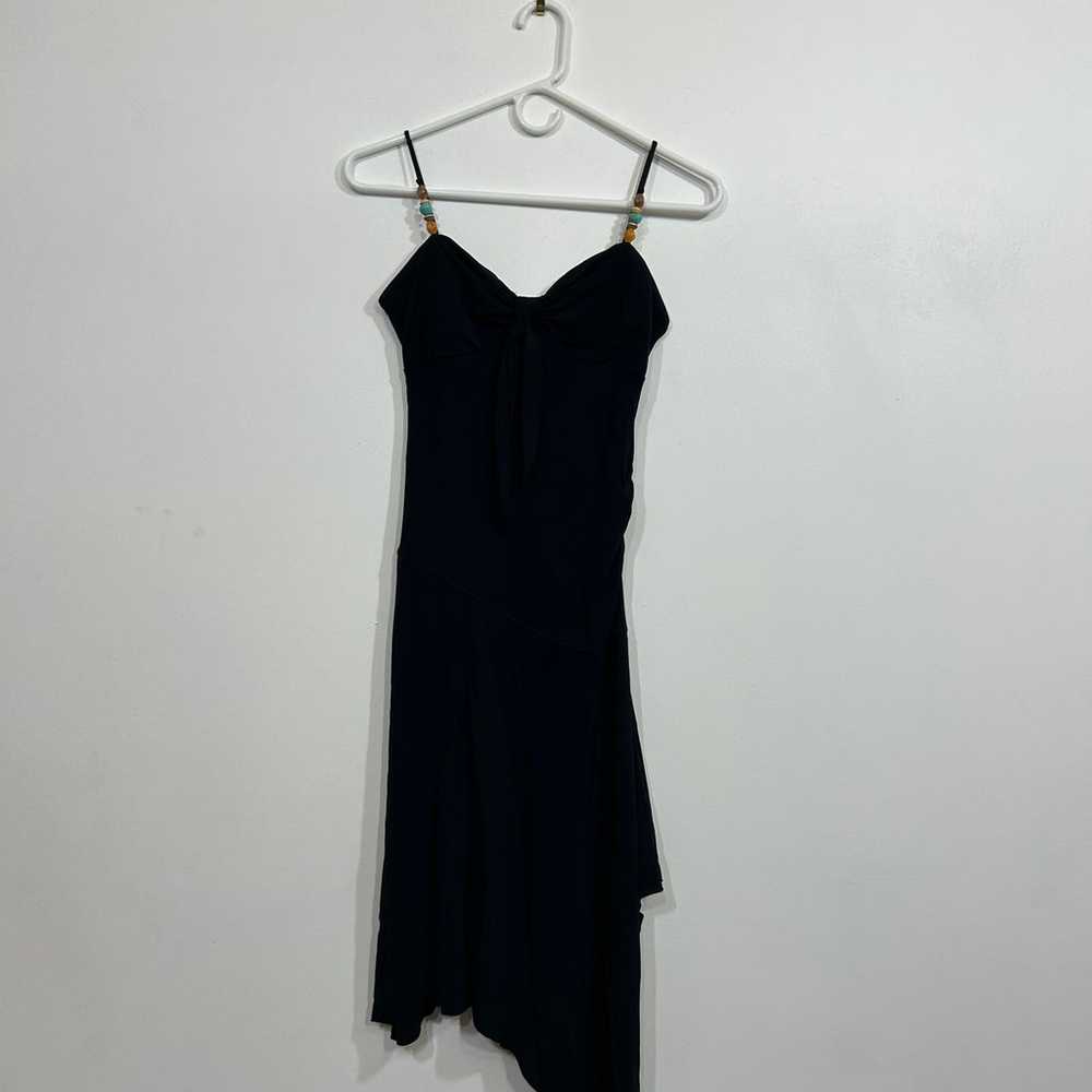 Express black silky dress size 0 Y2K style - image 8