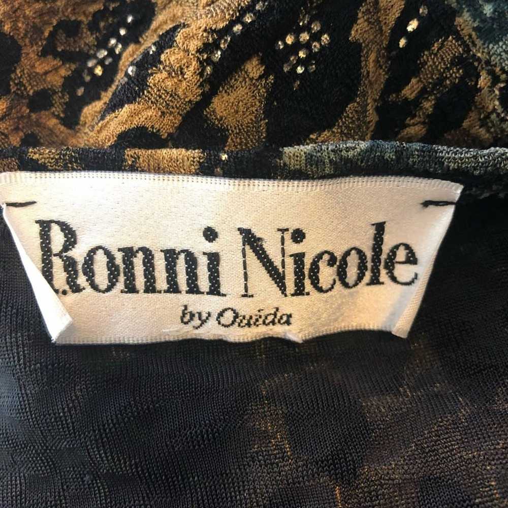 VTG Ronni Nicole by Ouida Size XS V Neck Plunge B… - image 7