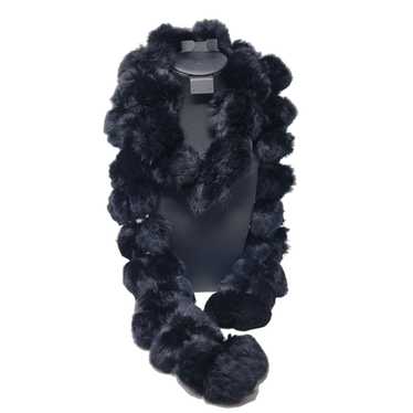 Lord & Taylor Vintage 90's Black Rabbit Fur Pom P… - image 1