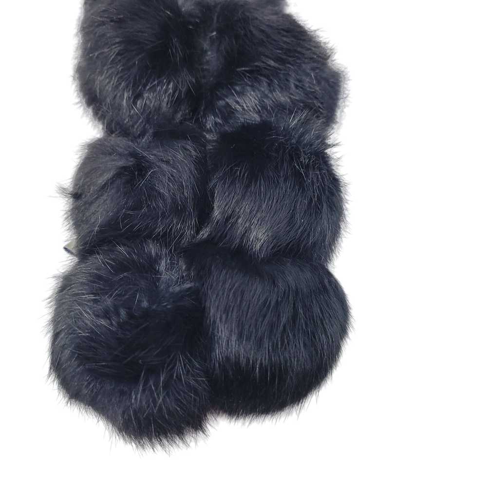 Lord & Taylor Vintage 90's Black Rabbit Fur Pom P… - image 4