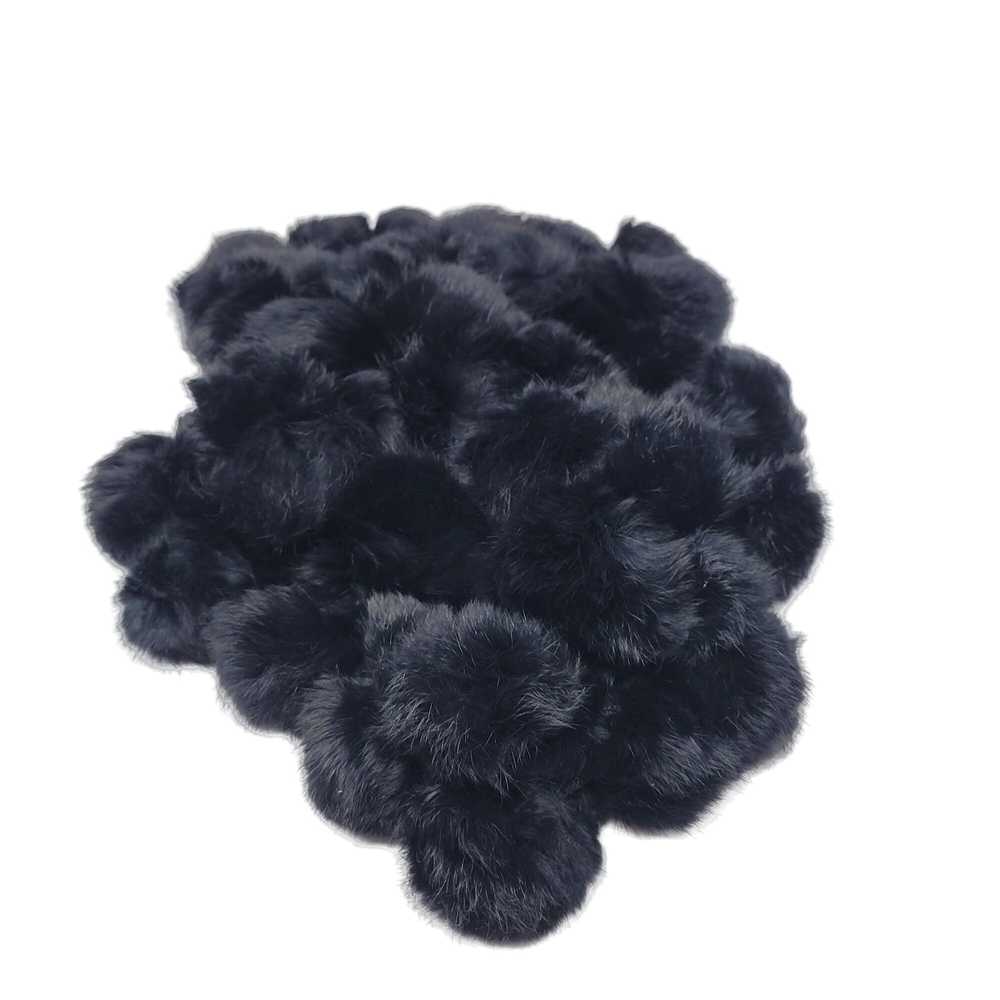 Lord & Taylor Vintage 90's Black Rabbit Fur Pom P… - image 6