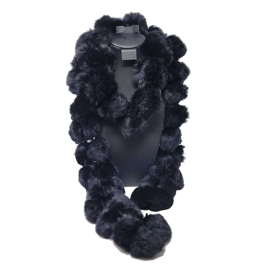 Lord & Taylor Vintage 90's Black Rabbit Fur Pom P… - image 8