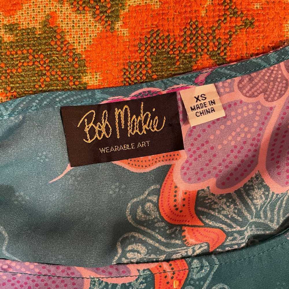 BOB MACKIE | Vintage Blue Floral Sea Flutter Slee… - image 3