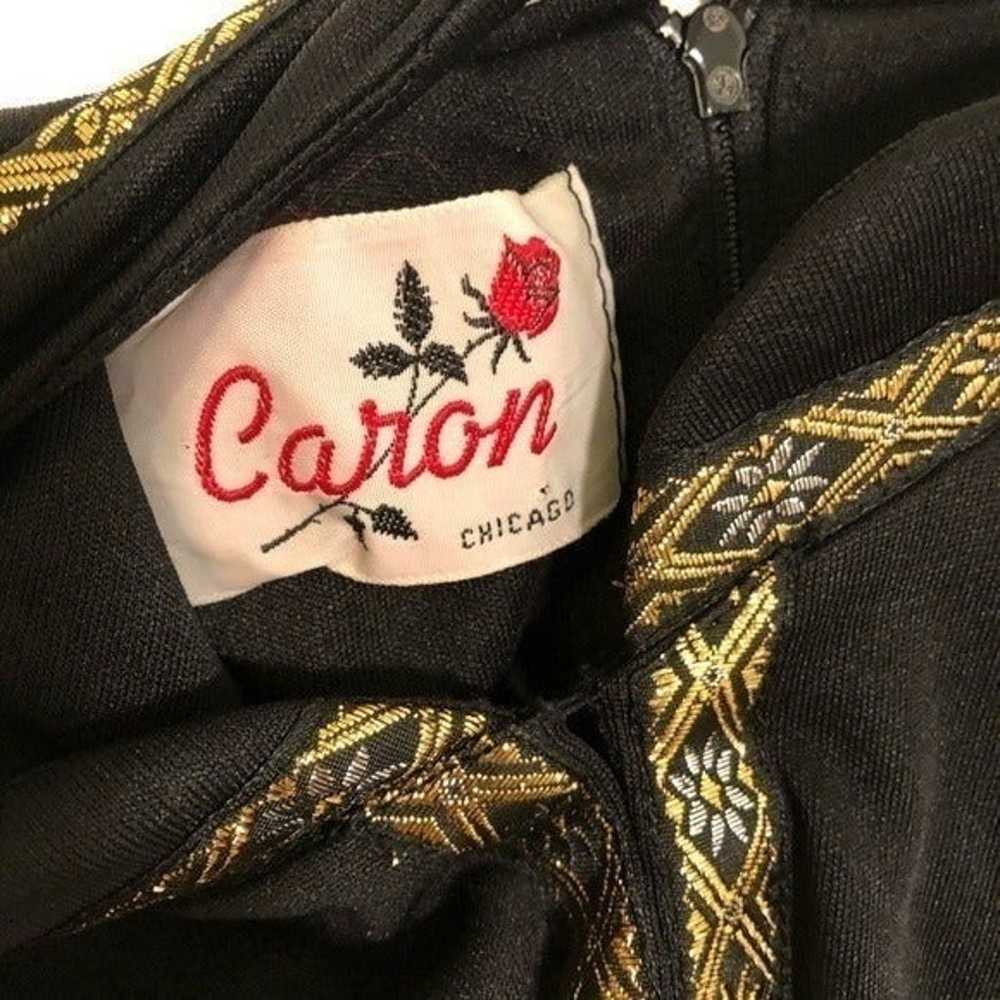 Vintage Caron Chicago Japanese Tunic Black Embroi… - image 7