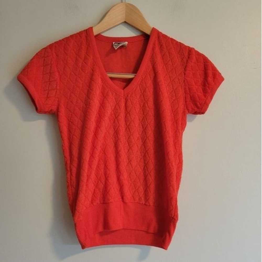 Vintage Short Sleeve Terry Cloth Sweater - image 1