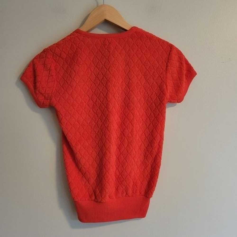 Vintage Short Sleeve Terry Cloth Sweater - image 5