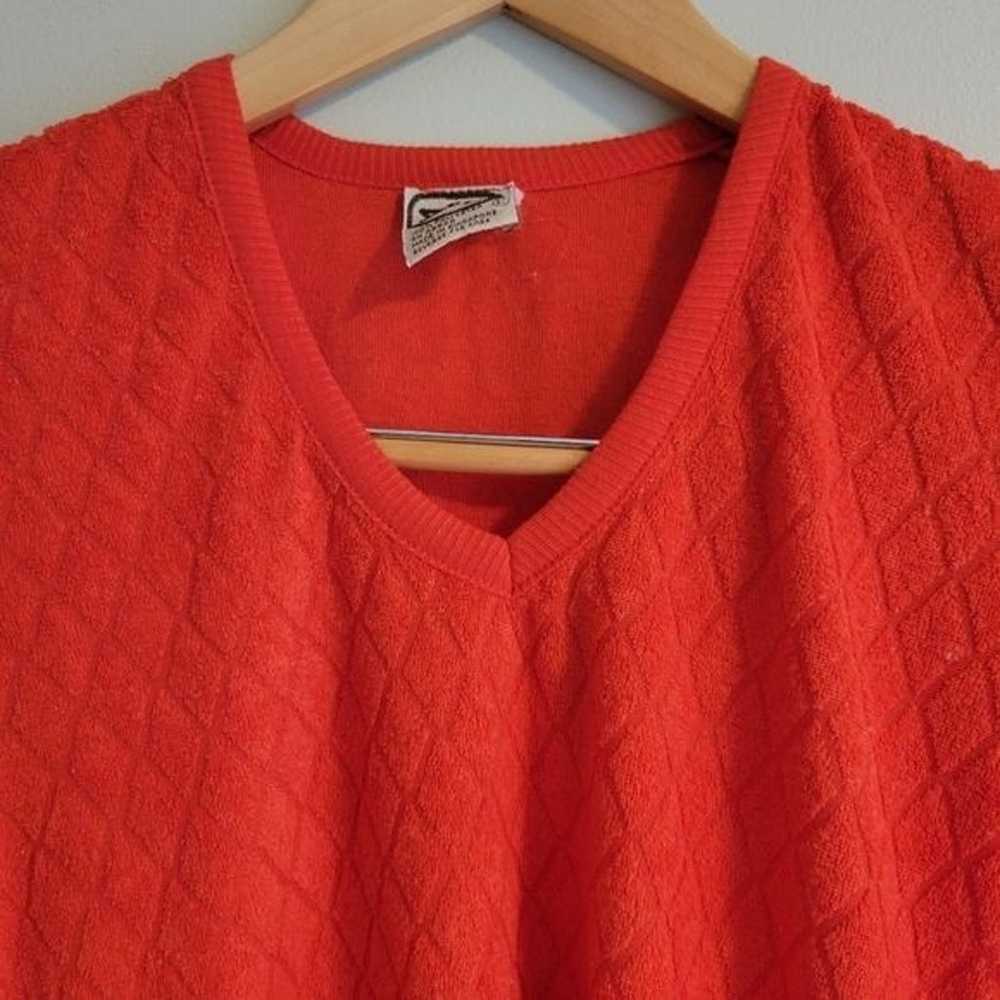Vintage Short Sleeve Terry Cloth Sweater - image 8