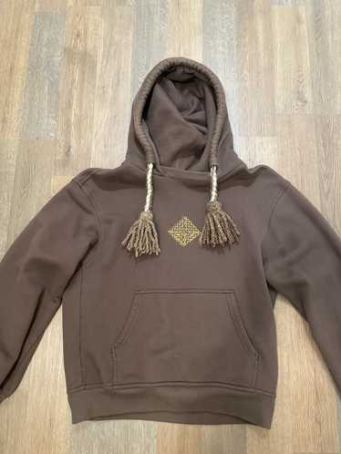 Adish Adish brown hoodie - hand made embroidered i