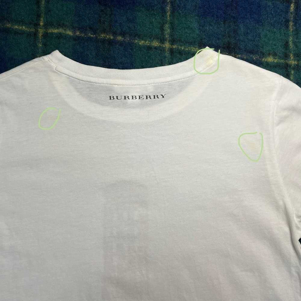 Burberry White Cotton Hello T-shirt Vintage Briti… - image 10
