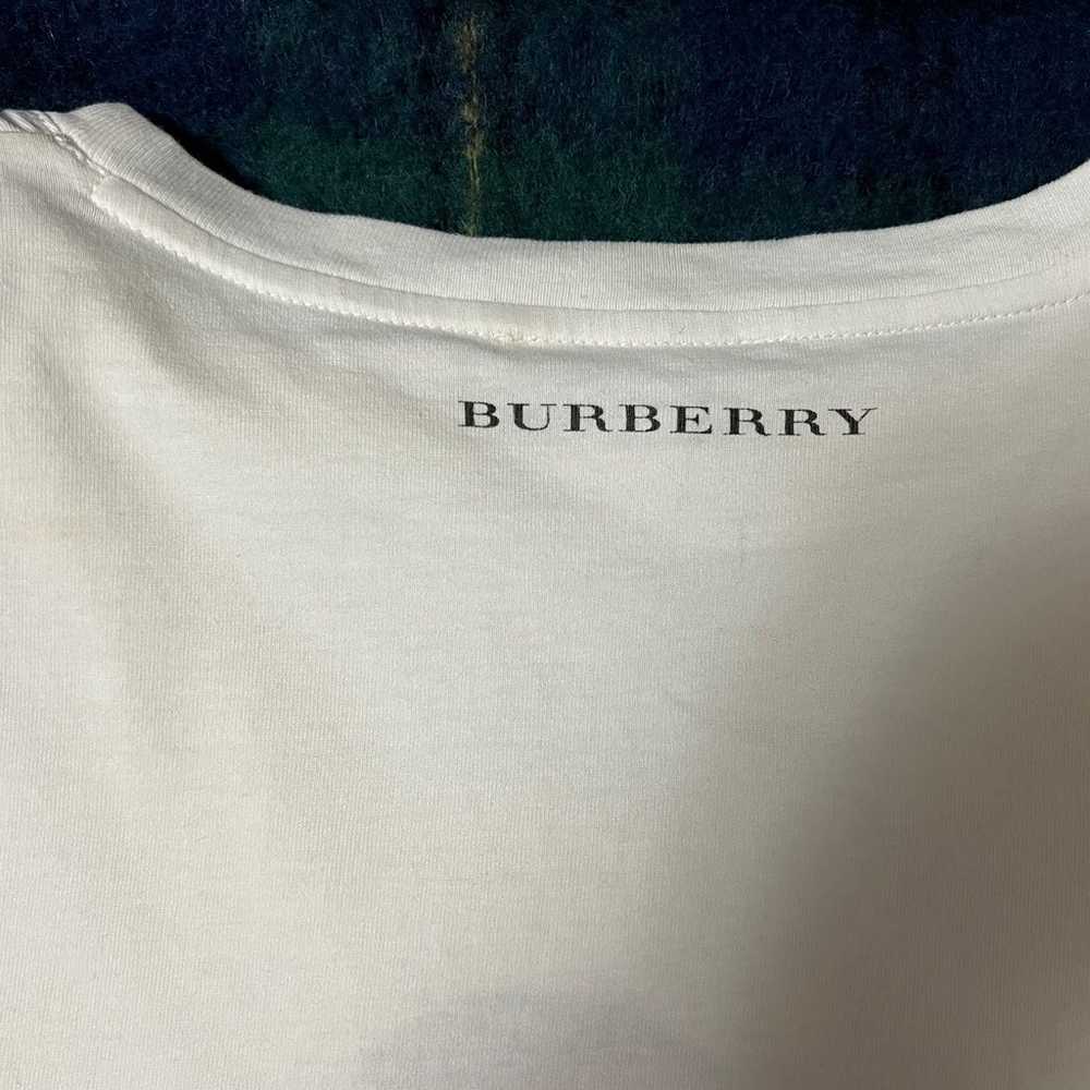 Burberry White Cotton Hello T-shirt Vintage Briti… - image 4