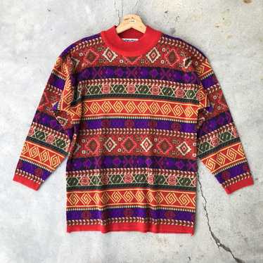 Canadian Sweater × Coloured Cable Knit Sweater × … - image 1