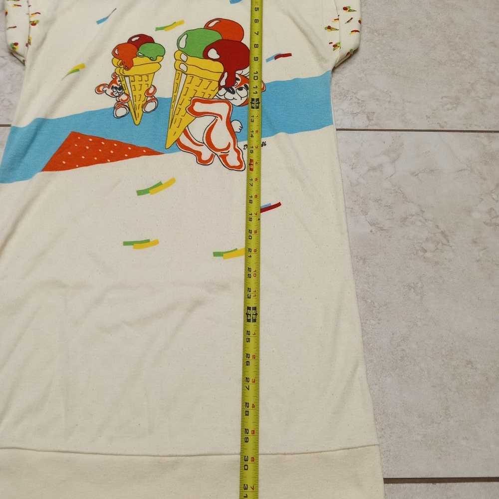 1986 Single Stitch Ice Cream Bears Shirt Dress Ni… - image 11