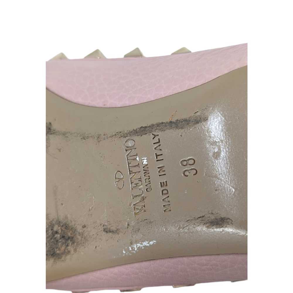 Valentino Valentino Pink Leather Rockstud Flats P… - image 8