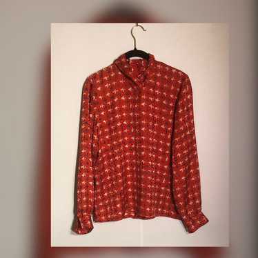 Vintage Silk Mock neck blouse - image 1