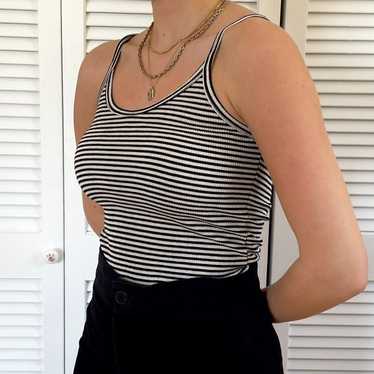 Brandy Melville Red White Striped Tank Square Neck READ