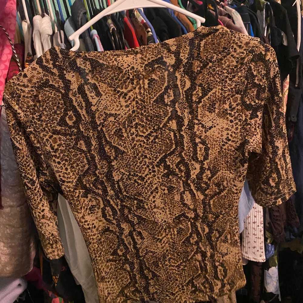 Vintage A Byer snakeskin top - image 2