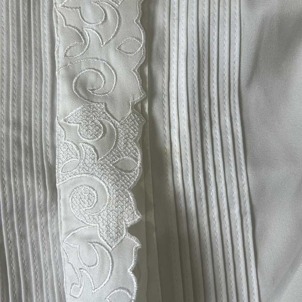 Vintage white silk blouse - image 5