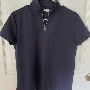 Navy shirt with zip - image 1