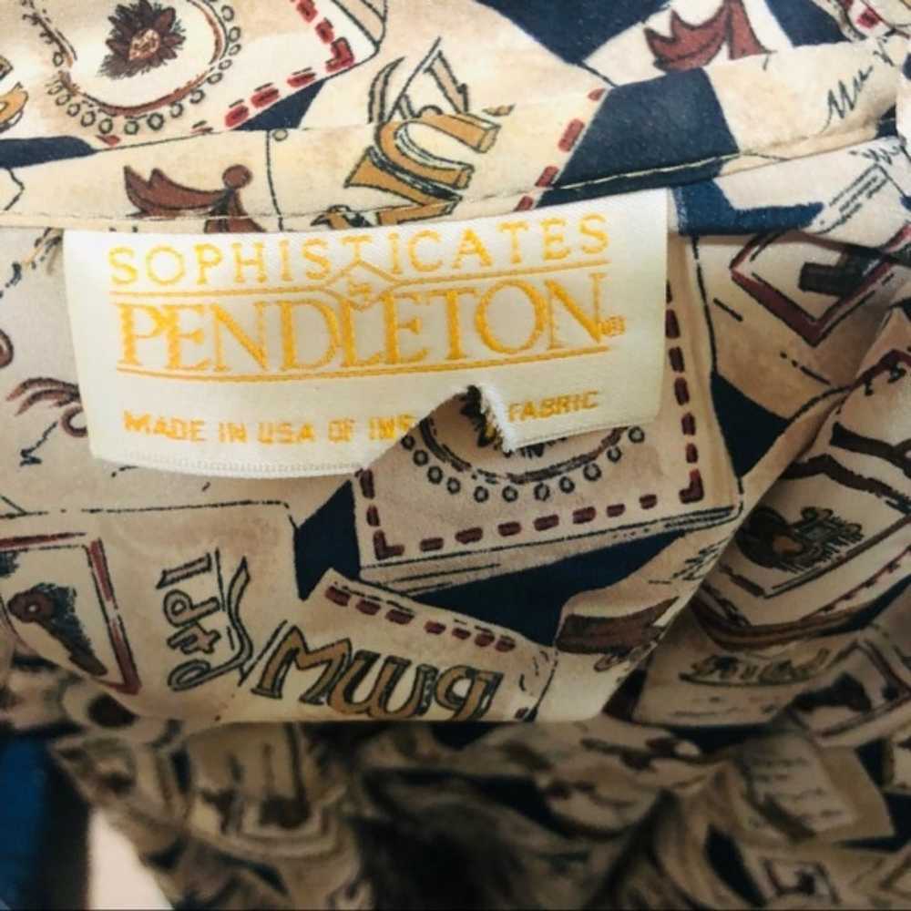 Pendleton Vintage Sophisticates Print Blouse Size… - image 5
