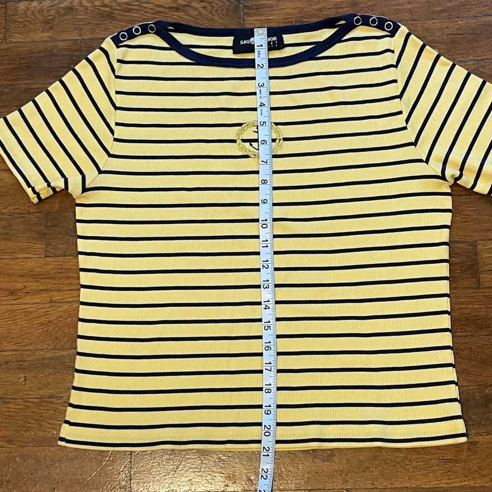 Vintage 90s Sag Harbor Nautical Shirt Knit Petite… - image 4